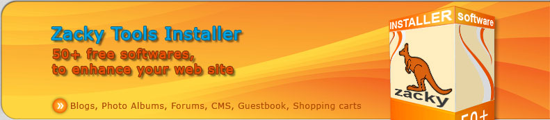 Zacky Tools Installer - 17 free softwares to enhance your web site.
